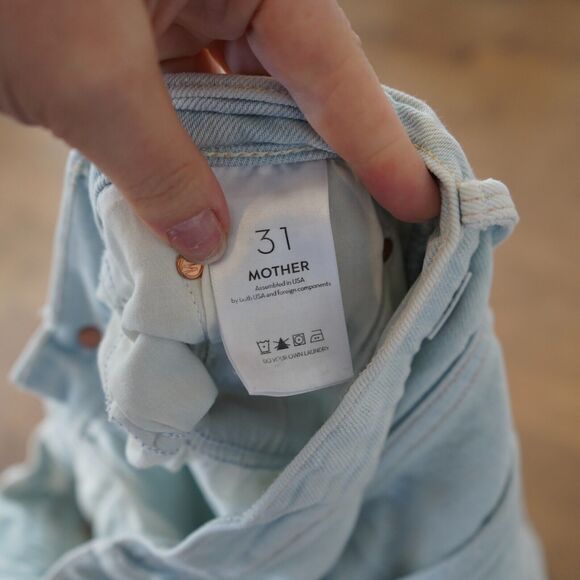 $265 MOTHER The PIXIE TOMCAT ANKLE Button Light Pina Colada Paradise Jeans-31‎ - Picture 4 of 8